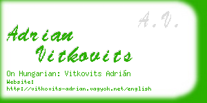 adrian vitkovits business card