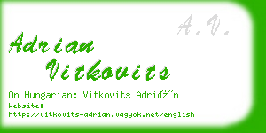 adrian vitkovits business card